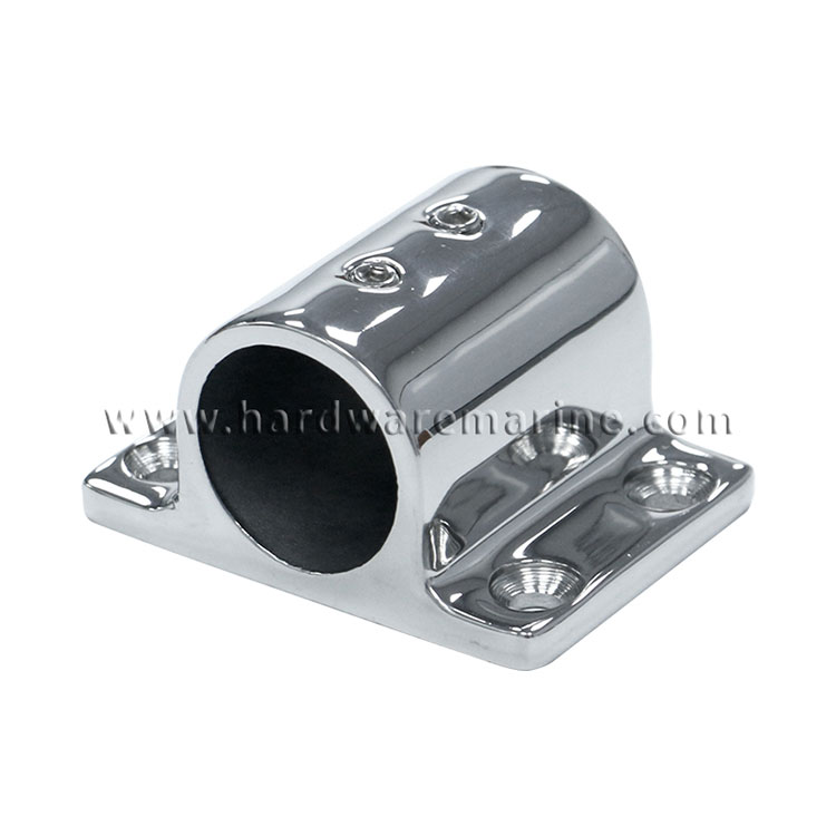 316 Stainless Steel Marine 90 Degree Rectangle Stanchion Base Mount