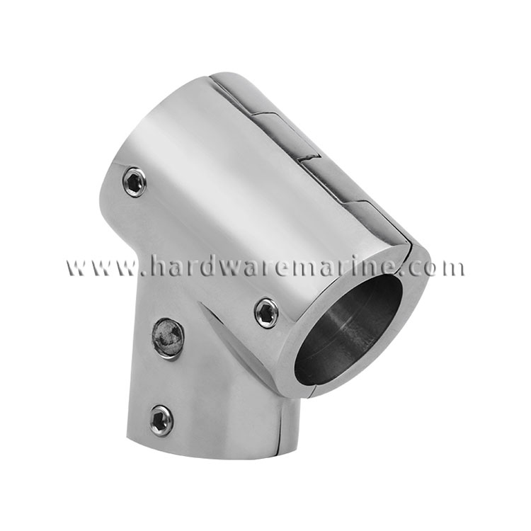 316 Steel Marine Handrail Fitting 60 Degree Tee