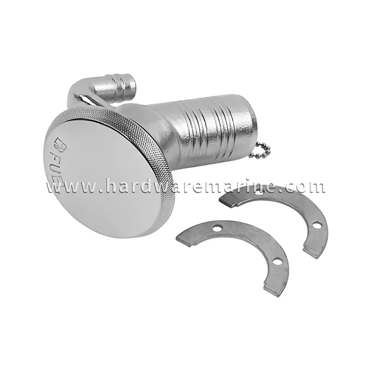 Marine 316 Steel Angled Deck Filler with Integrated Ventre