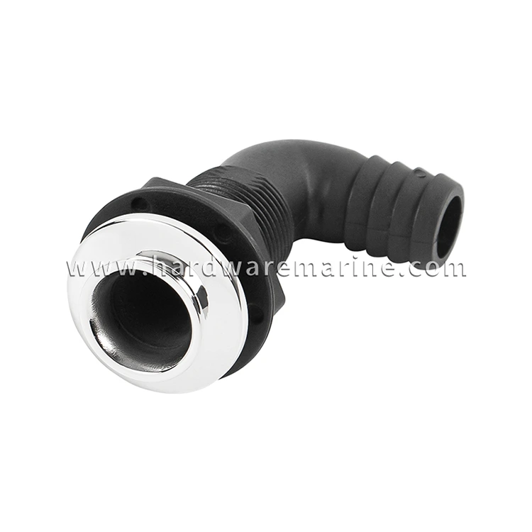 Marine cymba Nylon Plastic Thru Hull Exhaurire Cum Flaring et Stainless Steel Top Cover